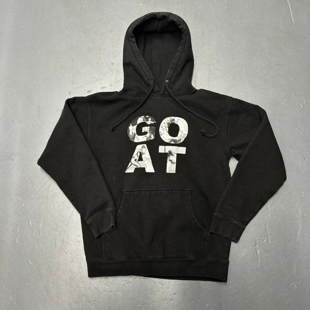 Serena Williams tennis player GOAT double sided graphic black hoodie